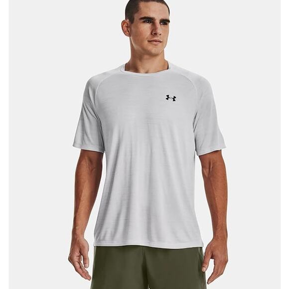 Under Armour Tech 2.0 Tiger Short-Sleeve Shirt for Men - Halo Gray/Black - 2XL - Picture 2 of 10